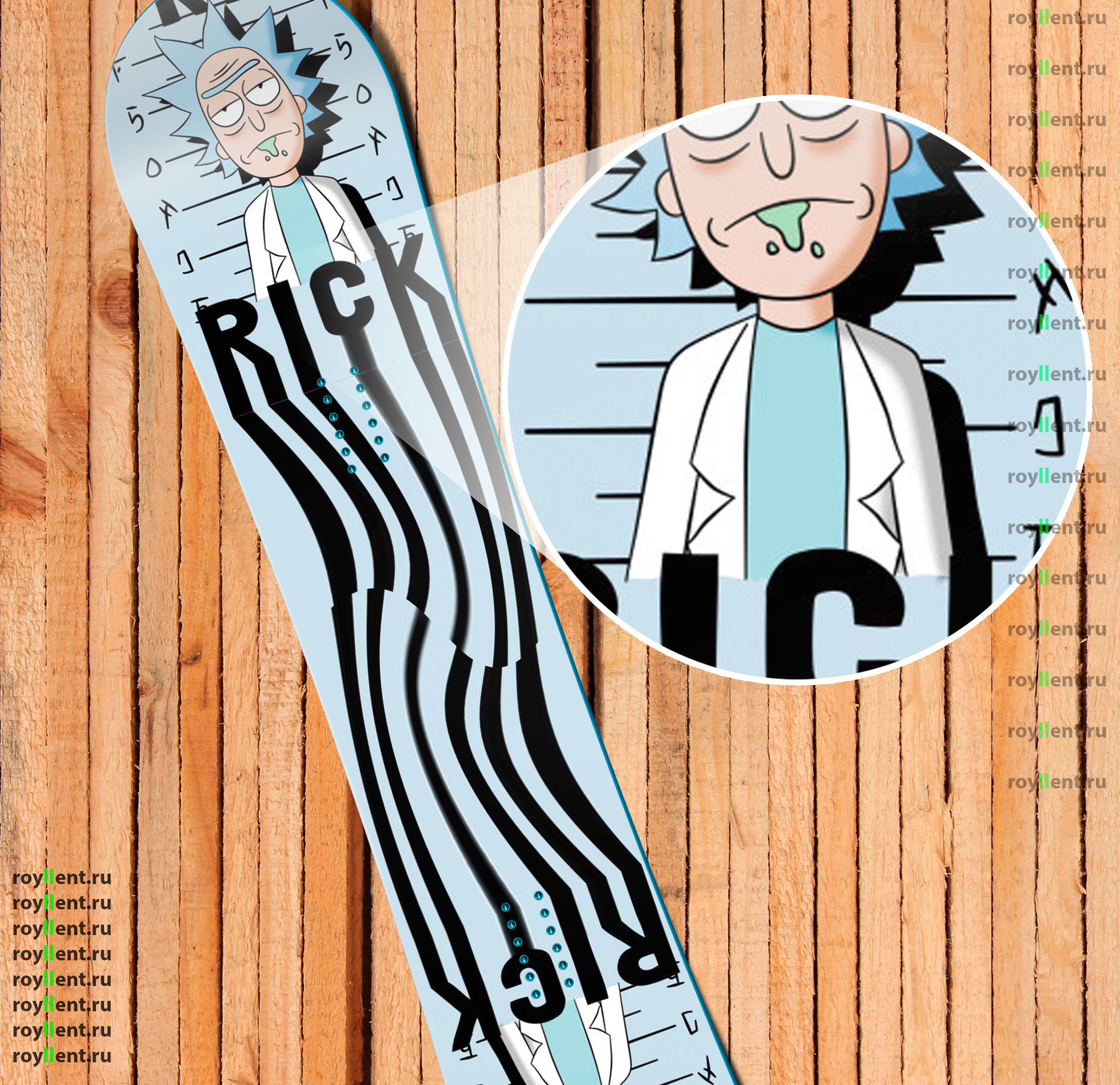 Rick and Morty Police Дизайн наклейки на сноуборд купить в интернет магазине недорого
