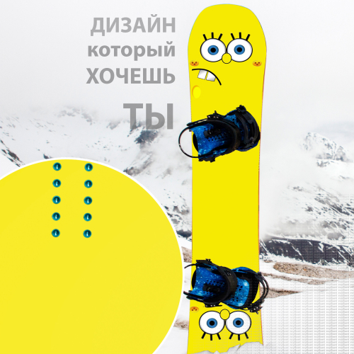 Виниловая наклейка на сноуборд sponge bob no smile Купить недорого с доставкой по России