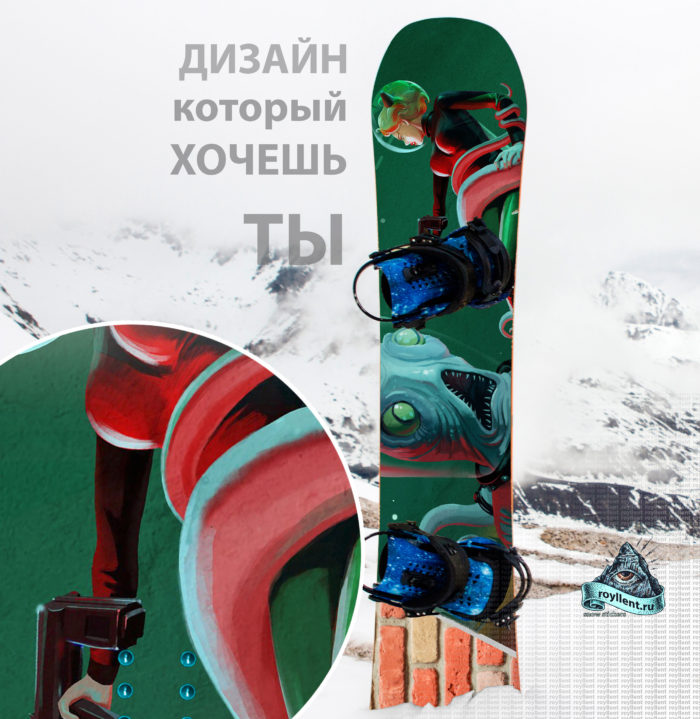 наклейка на сноуборд the-deadly-tower-of-monster-sticker-snow