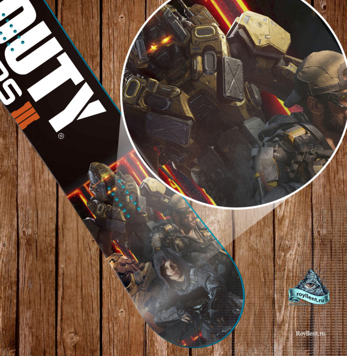 Виниловая сноуборд наклейка на доску Call of Duty: Black Ops 3