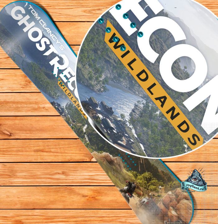 Виниловая сноуборд наклейка на доску в стиле компьютерной игры Tom Clancys Ghost Recon Wildlands