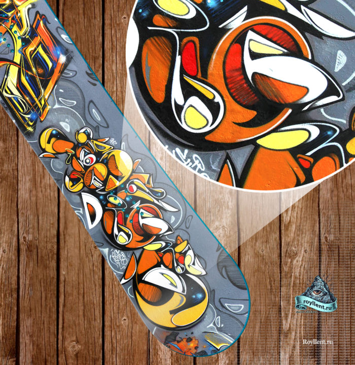 Сноуборд наклейка стикер на доску граффити яркая и сочная недорого