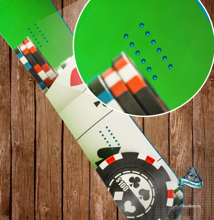 Сноуборд наклейка Игра Покер