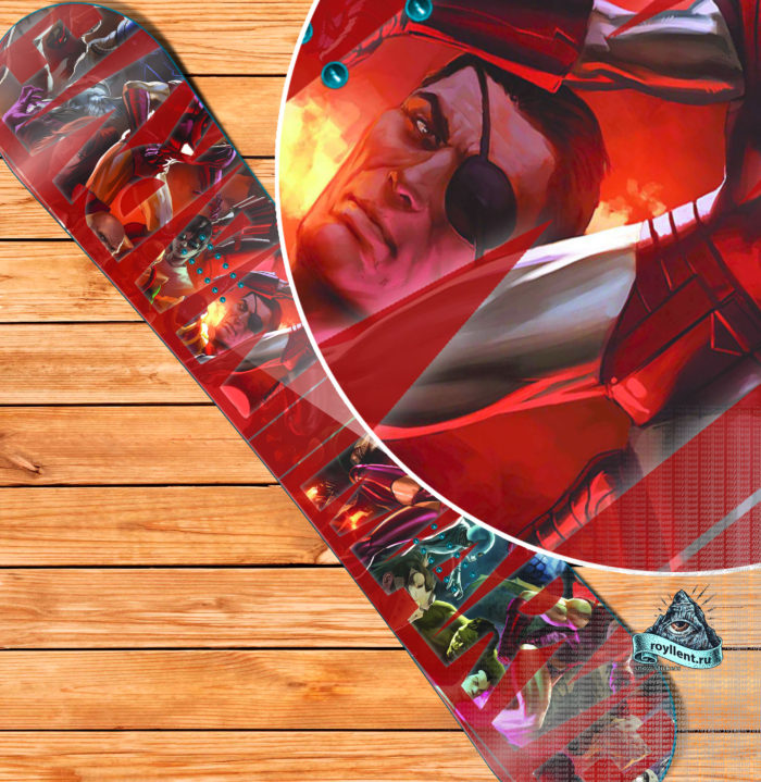 Виниловая наклейка на сноуборд Royllent 2019 Marvel Нeroes Logo Design