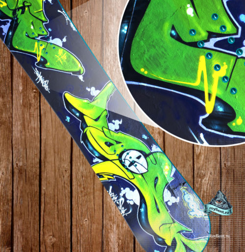 Сноуборд наклейка виниловая в стиле граффити