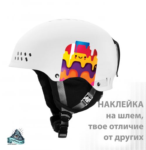 Виниловая наклейка на горнолыжный или сноуборд шлем Royllent 032