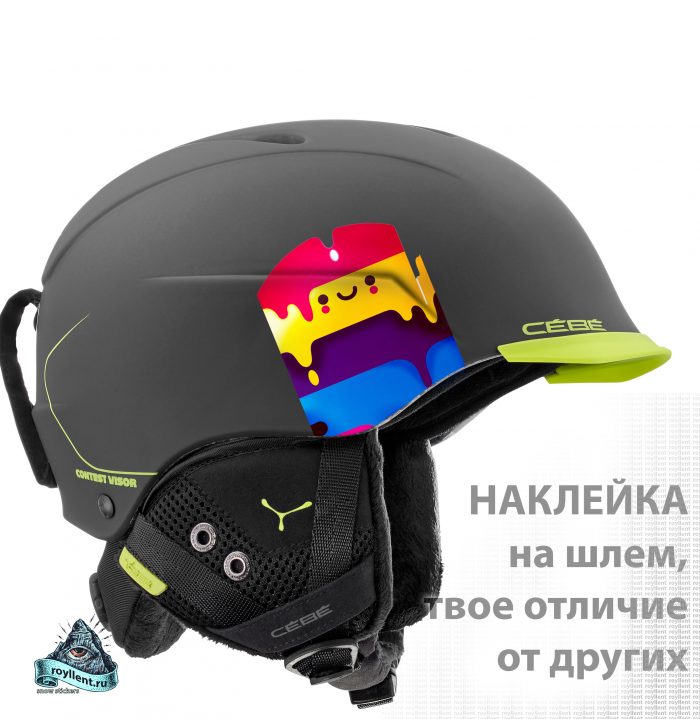 Виниловая наклейка на горнолыжный или сноуборд шлем Royllent 032